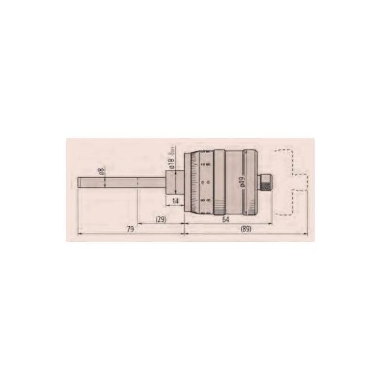 Микрометрическая головка 197-101 с невращающимся микровинтом