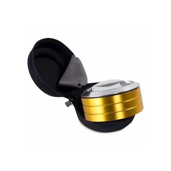 Лупа увеличительная 5х с подсветкой (желтый, 72мм)