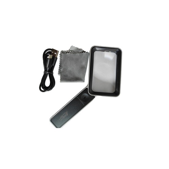 Лупа увеличительная 4х (3 режима яркости, USB) АЛЬФА-НДТ