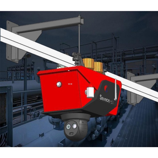 Подвесной робот-инспектор Sevnce SREX-SGGD-02E Интеллектуальная система мониторинга для круглосуточного мониторинга и раннего предупреждения.