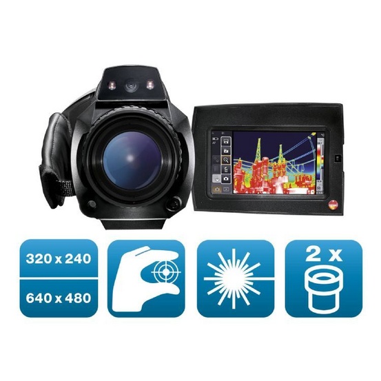 Комплект testo 885 с супер-телеобъективом и дополнительным объективом