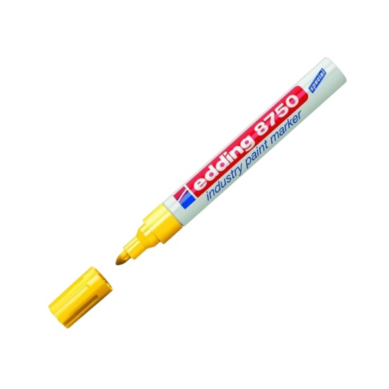 Маркер Edding  8750 для жирных и пыльных поверхностей желтый
