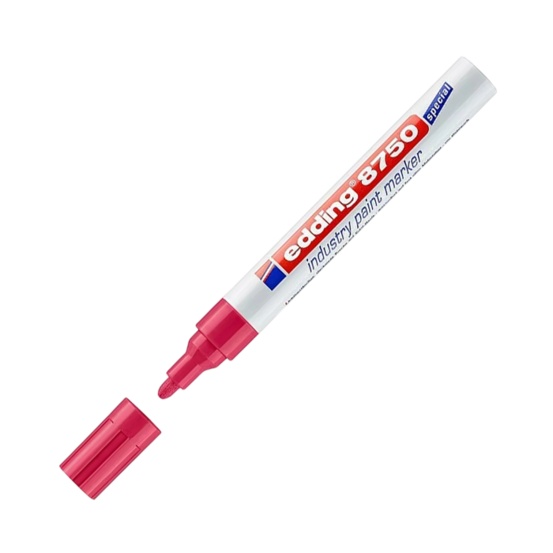 Маркер Edding  8750 для жирных и пыльных поверхностей красный