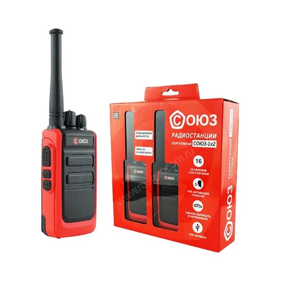 Комплект раций СОЮЗ-1х2 красный