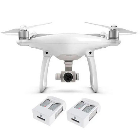 Квадрокоптер DJI Phantom 4 + 2 доп. аккумулятора + авто З/У