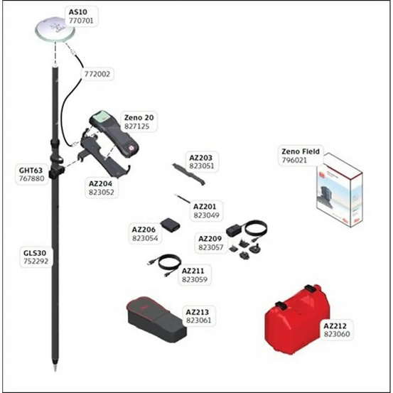 Комплект приемника Leica Zeno20 L2 Glonass Win