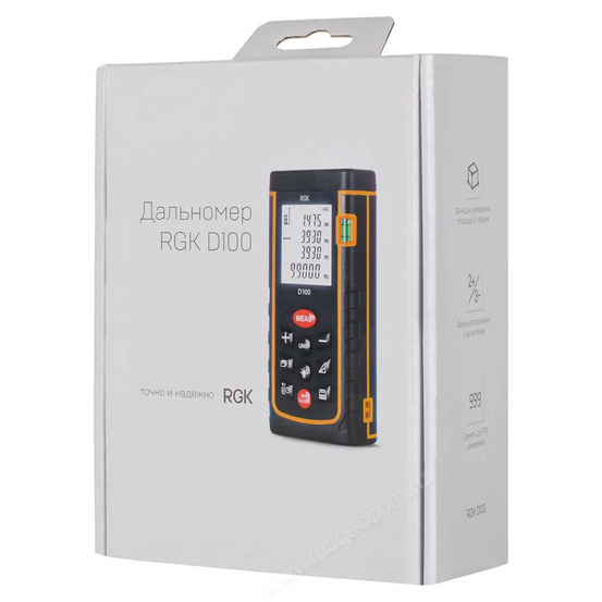 Лазерный дальномер RGK D100 (с поверкой)