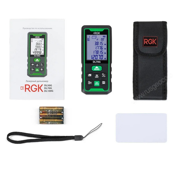 Лазерный дальномер RGK DL70G - зеленый луч