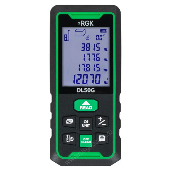 Лазерный дальномер RGK DL50G - зеленый луч