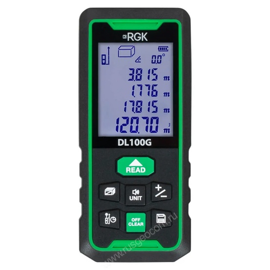 Лазерный дальномер RGK DL100G - зеленый луч