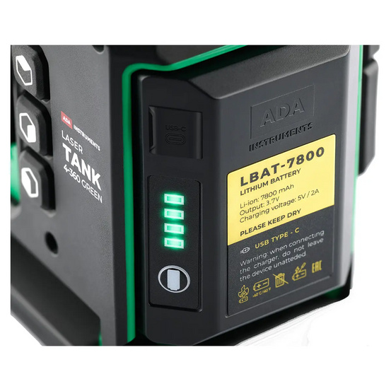 Лазерный уровень ADA LaserTANK 4-360 GREEN Basic Edition