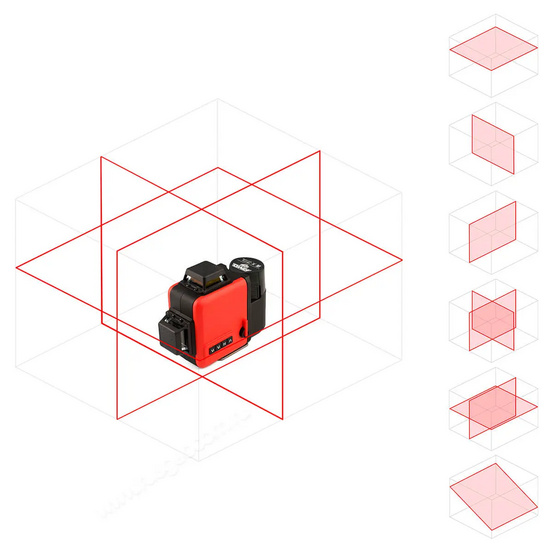 Лазерный уровень AMO LN 3D-360 Red