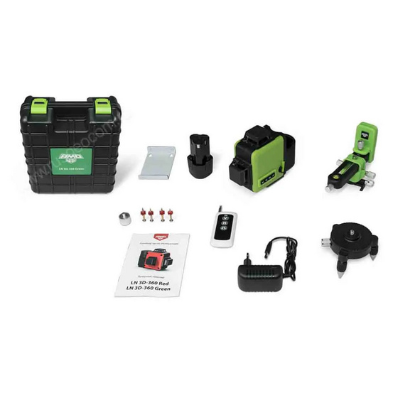 Лазерный уровень AMO LN 3D-360 Green с зеленым лучом
