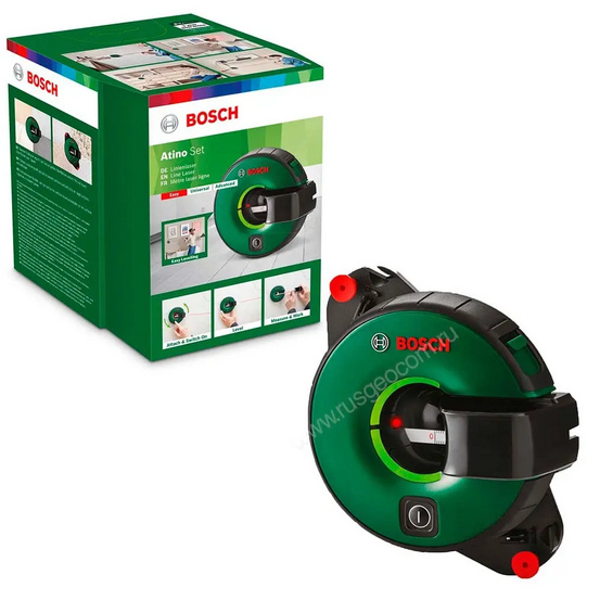 Лазерный уровень с рулеткой Bosch Atino Set с калибровкой