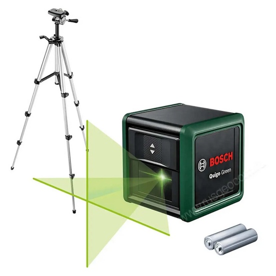 Лазерный уровень Bosch Quigo Green с зеленым лучом и штативом с калибровкой