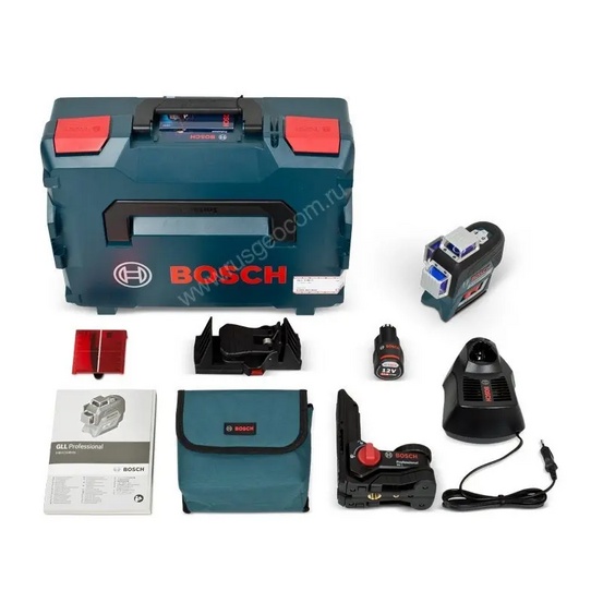 Лазерный уровень Bosch GLL 3-80 C с калибровкой + BM 1 + GBA 12V + L-Boxx