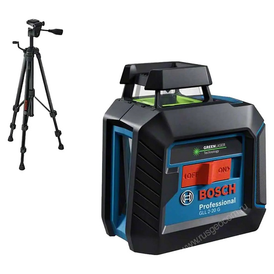 Лазерный уровень Bosch GLL 2-20 G с калибровкой + BT 150 с зеленым лучом