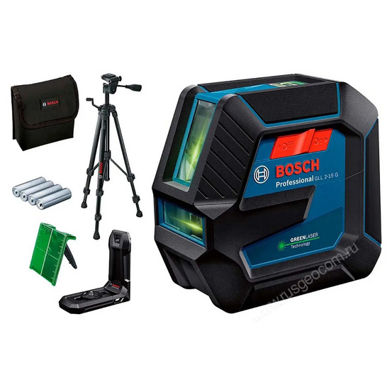 Лазерный уровень Bosch GLL 2-15 G с калибровкой + BT 150