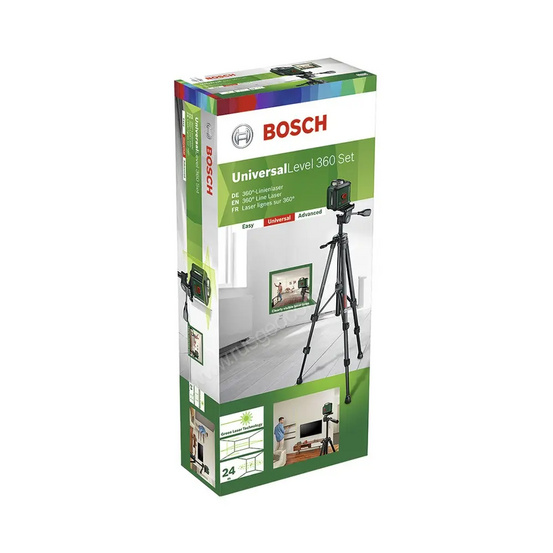 Лазерный нивелир Bosch UniversalLevel 360 с калибровкой + штатив с держателем MM3