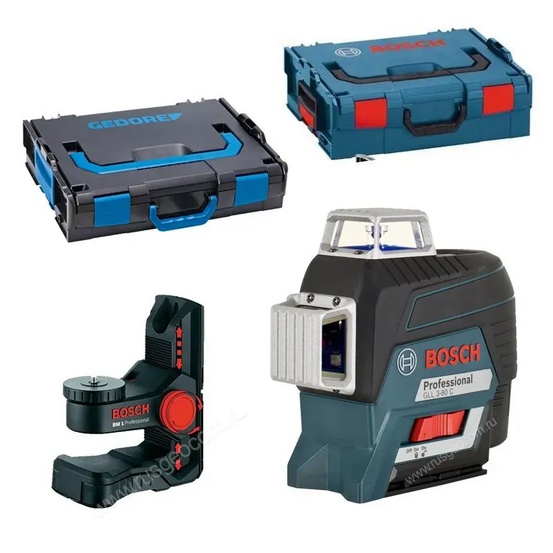 Лазерный нивелир Bosch GLL 3-80 C + BM1 + 12V + Gedore set