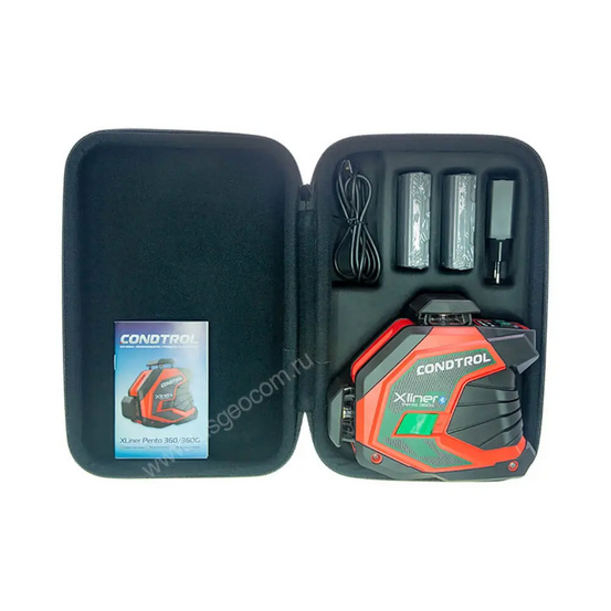 Лазерный уровень Condtrol XLiner Pento 360G с калибровкой с зелёным лучом