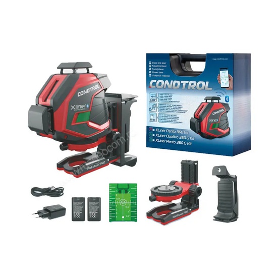 Лазерный уровень Condtrol XLiner Pento 360G Kit с зелёным лучом