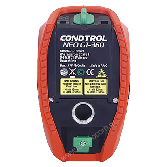 Лазерный уровень Condtrol NEO G1-360 с калибровкой с зеленым лучом
