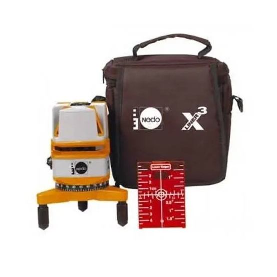 Лазерный нивелир NEDO X-Liner3 с калибровкой