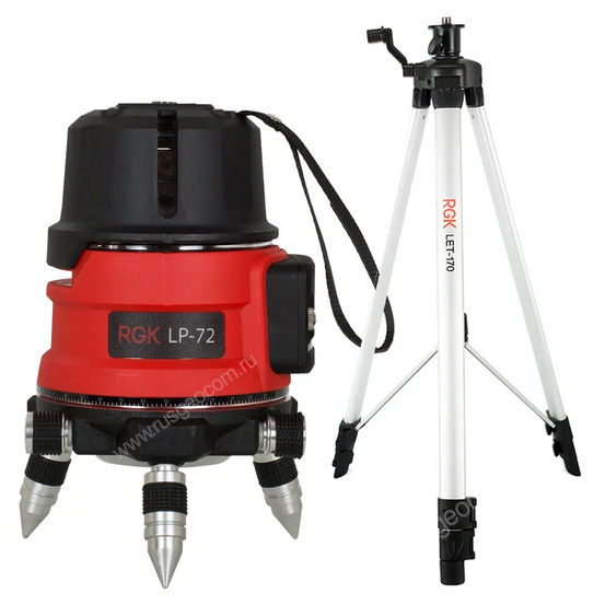 Лазерный уровень RGK LP-72 с калибровкой + штатив RGK LET-170