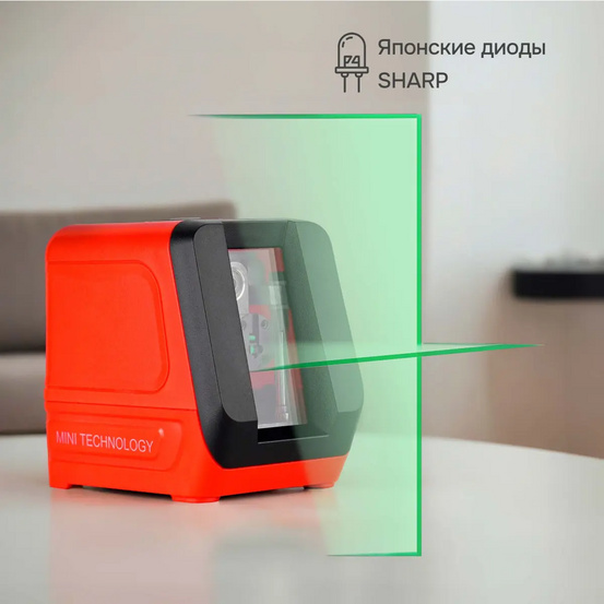 Лазерный уровень RGK ALPHA 202 с зелёным лучом