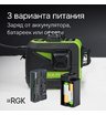 Комплект: лазерный уровень RGK PR-3G с калибровкой + штатив RGK LET-150, приемник RGK LD-9, рейка RGK LR-2