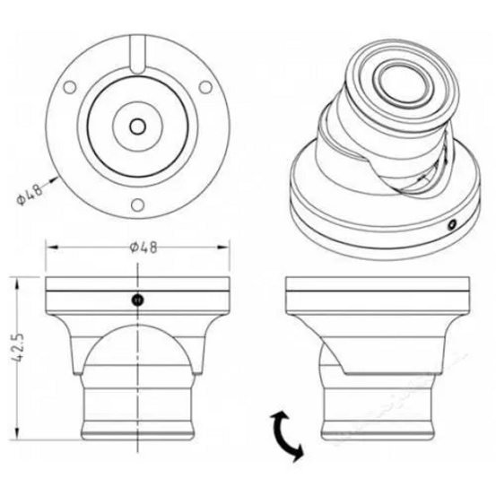 Видеокамера внешнего наблюдения Lowrance MINI CAMERA, FIXED COLOR w/ IR