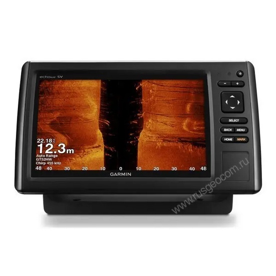 Картплоттер с эхолотом Garmin Echomap 92sv CHIRP с датчиком