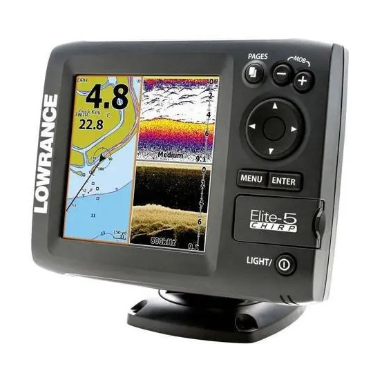 Картплоттер с эхолотом Lowrance Elite-5 Chirp (83\200+455\800kHz)