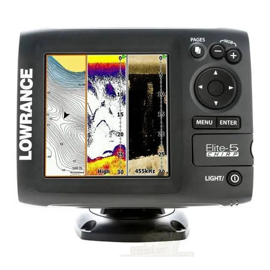 Картплоттер с эхолотом Lowrance Elite-5 Chirp (83\200+455\800kHz)