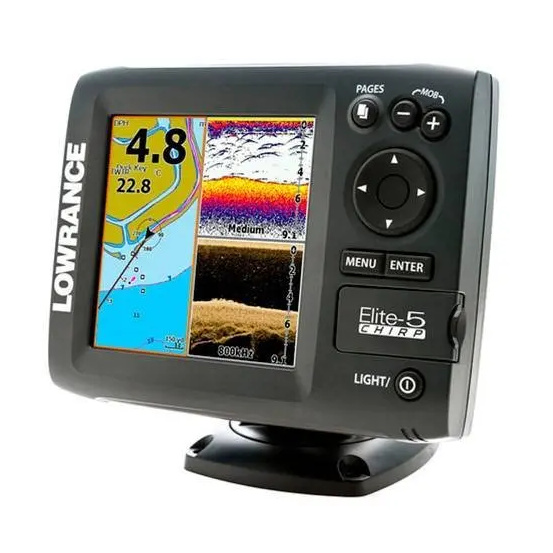 Картплоттер с эхолотом Lowrance Elite-5 CHIRP (50\200+455\800kHz)