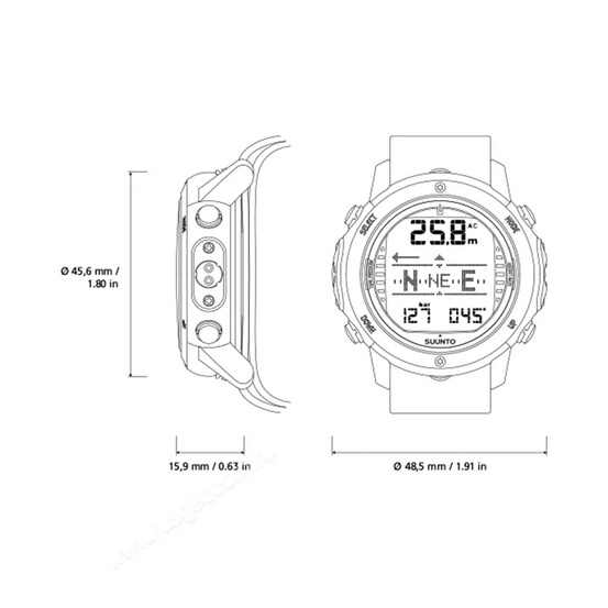 Компьютер для дайвинга SUUNTO D6i Novo Black Zulu