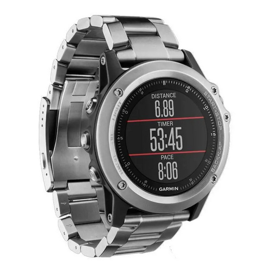 Навигатор-часы Garmin Fenix 3 HR Silver (титан)