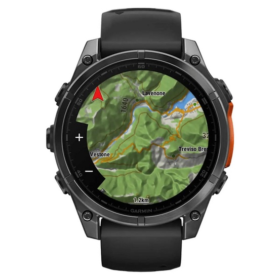 Часы Garmin Fenix 8 Slate Gray 47mm c черным ремешком