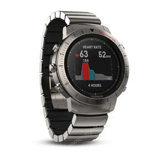 Часы с GPS Garmin Fenix Chronos титановый с титановым браслетом