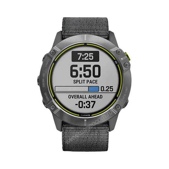 Часы Garmin Enduro стальной корпус и серый нейлоновый ремешок UltraFit
