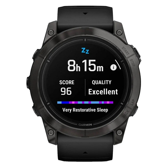 Часы Garmin EPIX PRO (Gen 2) Sapphire Edition 51 мм, титановый угольно-серый, DLC, черный силиконовый ремешок