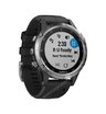 Часы Garmin Fenix 5 Plus серебристые с черным ремешком