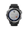 Часы Garmin Fenix 5 Plus серебристые с черным ремешком