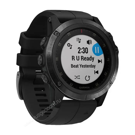 Часы Garmin Fenix 5X Plus Sapphire черный с черным ремешком Россия