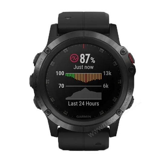 GPS-часы Garmin Fenix 5X PLUS Sapphire черные с черным ремешком