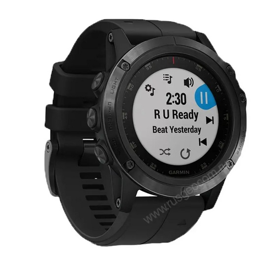 GPS-часы Garmin Fenix 5X PLUS Sapphire черные с черным ремешком