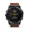 Смарт-часы Garmin Fenix 5x Plus,Sapph Slate Gray with Brown Leather Band