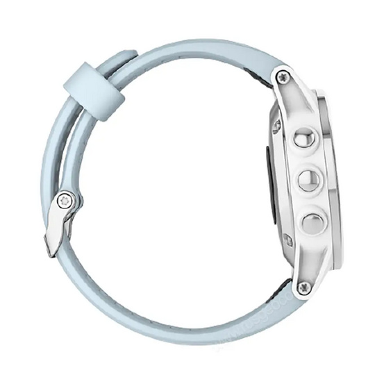 Часы Garmin Fenix 5S Plus белые с голубым ремешком