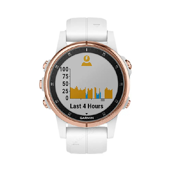 Часы Garmin Fenix 5S Plus розовое золото с белым ремешком
